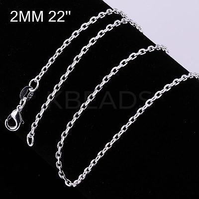 Brass Cable Chain Fine Necklaces NJEW-BB10869-22-1