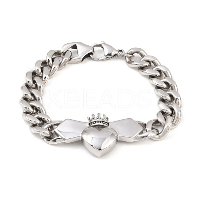 Stainless Steel Link Bracelets BJEW-D379-18P-1