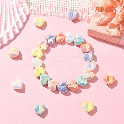 24Pcs 6 Colors Acrylic Imitation Pearl Beads OACR-CJ0002-49-1