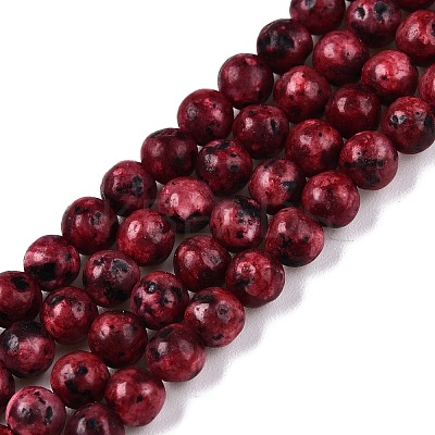 Dyed Natural White Jade Beads Strands G-T140-4mm-B07-1