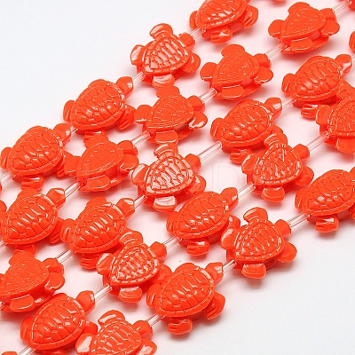 Synthetic Coral Beads Strands CORA-L020-D-M-1