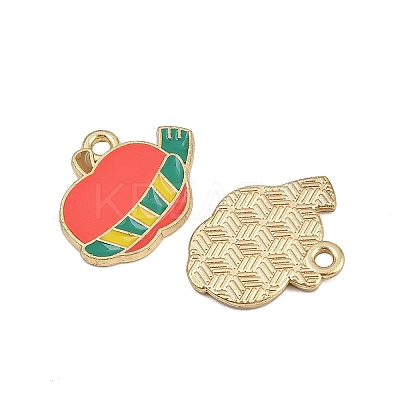 Christmas Themes Alloy Enamel Pendants ENAM-Z023-01G-10-1