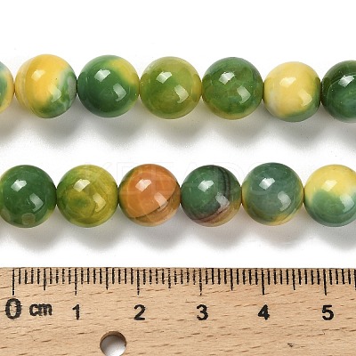 Dyed Natural Agate Beads Strands G-G203-09G-10mm-1