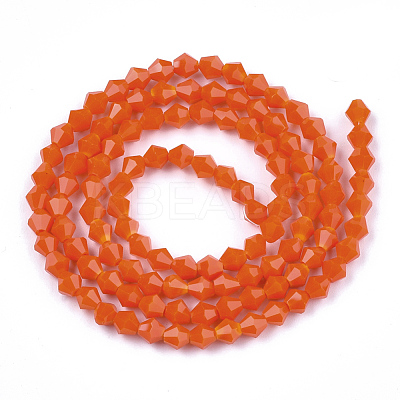 Opaque Solid Color Glass Beads Strands X-GLAA-Q080-4mm-B03-1