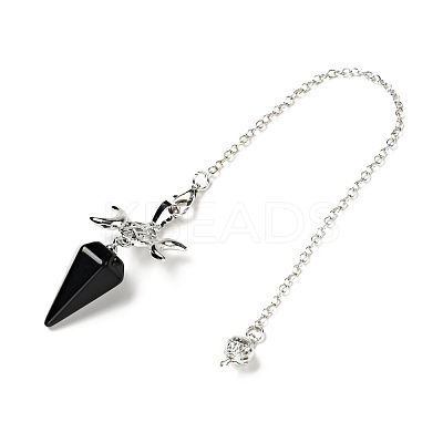 Gemstone Hexagonal Pointed Dowsing Pendulums G-J393-AP-1