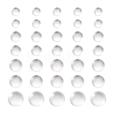 80Pcs 4 Size Transparent Glass Cabochons X1-GGLA-ZZ0001-03-1