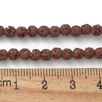 Synthetic Lava Rock Dyed Beads Strands G-H311-08D-06-1
