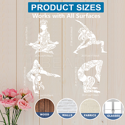 1 Set PET Hollow Out Drawing Painting Stencils DIY-MA0005-36-1