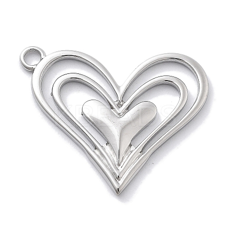 Anti-Tarnish 304 Stainless Steel Pendants STAS-R130-38P-1