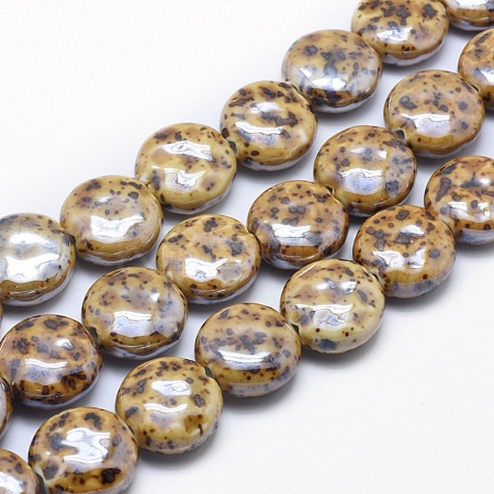 Eco-Friendly Glazed Porcelain Beads PORC-P027-B07-1