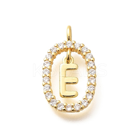 Brass Micro Pave Cubic Zirconia Pendants ZIRC-P123-01G-E01-1