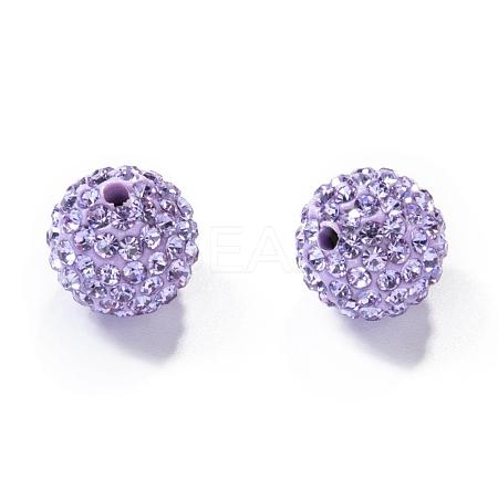 Polymer Clay Rhinestone Beads RB-H258-HD8mm-371-1