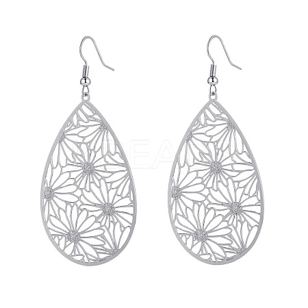 Hollow Brass Dangle Earrings for Women WG72A0C-01-1