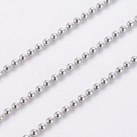 Tarnish Resistant 304 Stainless Steel Ball Chains CHS-F005-04P-A-1
