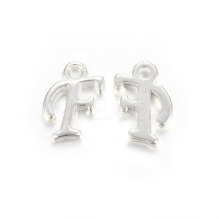 Silver Color Plated Alloy Letter Pendants LS-PALLOY-J718-01S-F-1