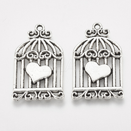 Tibetan Style Alloy Pendants TIBEP-S317-36AS-RS-1