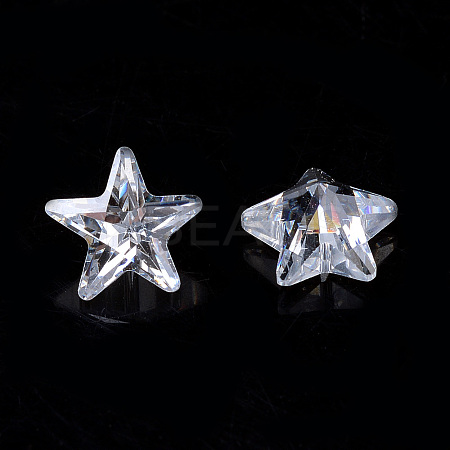 Cubic Zirconia Pointed Back Cabochons ZIRC-S059-8x8mm-001-1