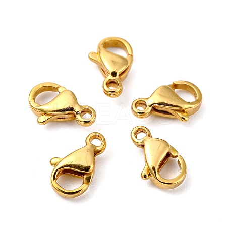 304 Stainless Steel Lobster Claw Clasps Hand Polished STAS-AB12-G-1