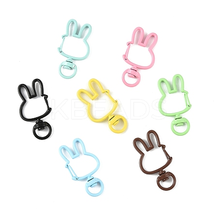 15Pcs Spray Painted Eco-Friendly Alloy Swivel Snap Hook Clasps FIND-YW0010-14-1
