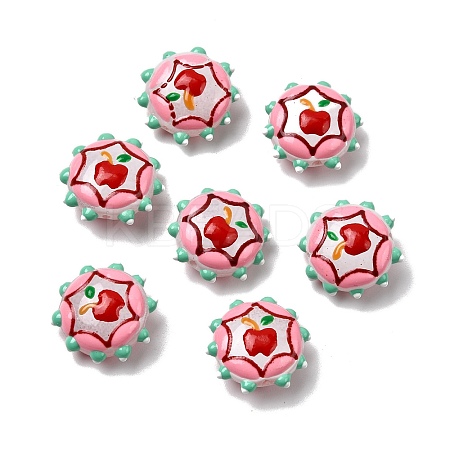 Baking Paint Glass Enamel Beads LAMP-K039-34B-1