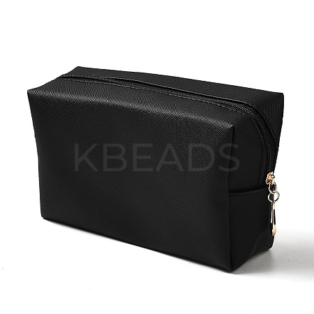 Rectangle PU Leather Cosmetic Storage Zipper Bag LS-AJEW-K039-01C-1