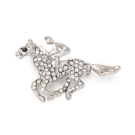 Zinc Alloy Crystal Rhinestone Brooch LS-JEWB-U010-04P-05-1