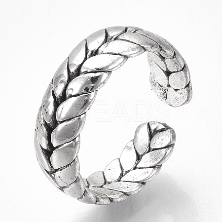 Adjustable Tibetan Style Alloy Cuff Rings RJEW-T009-15AS-1