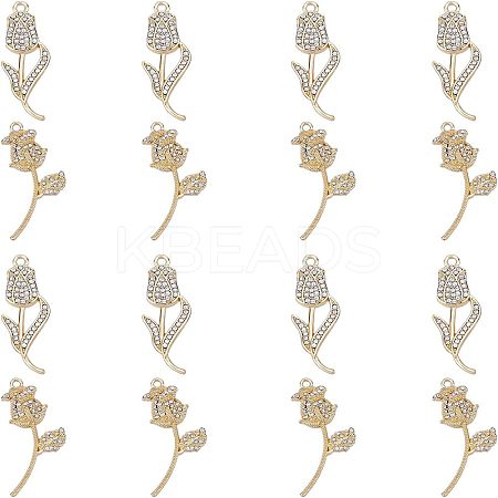 16Pcs 2 Style  Rack Plating Alloy Pendants PALLOY-FH0001-80-1