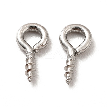 Non-Tarnish 304 Stainless Steel Screw Eye Pin Peg Bails LS-STAS-E044-07P-01-1