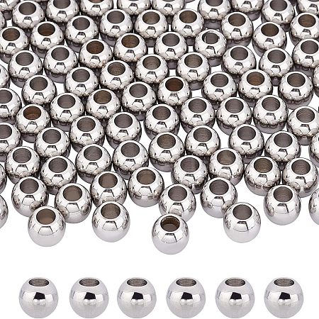 304 Stainless Steel European Beads STAS-DC0001-84-1
