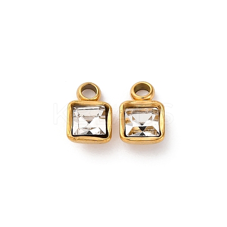 Ion Plating(IP) 304 Stainless Steel Rhinestone Pendants STAS-B090-02G-09-1