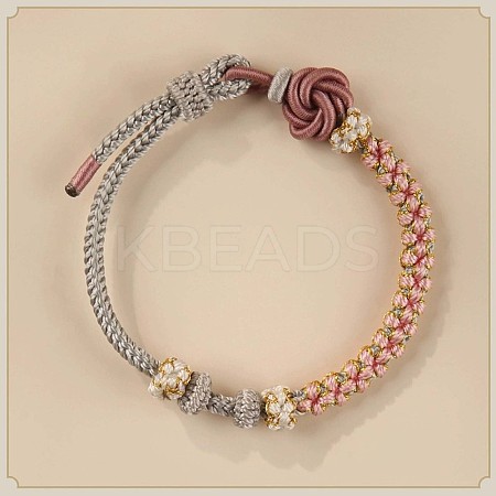 Hand-knitted Polyester and Wax Cope Braided Bracelets for Men Women FS-WG9D472-05-1