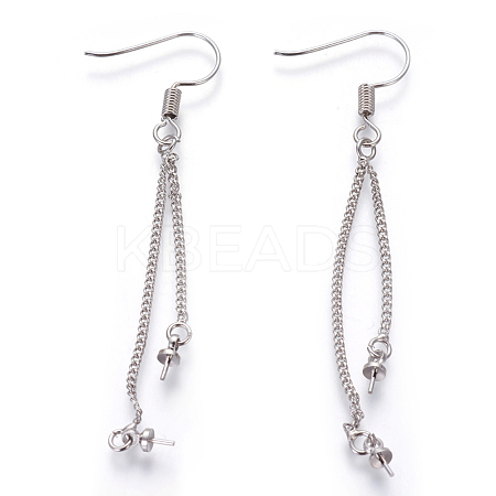 Brass Earring Hooks ZIRC-J021-37P-RS-1