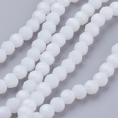 Faceted(32 Facets) Round Glass Beads Strands X-EGLA-J042-4mm-26-1