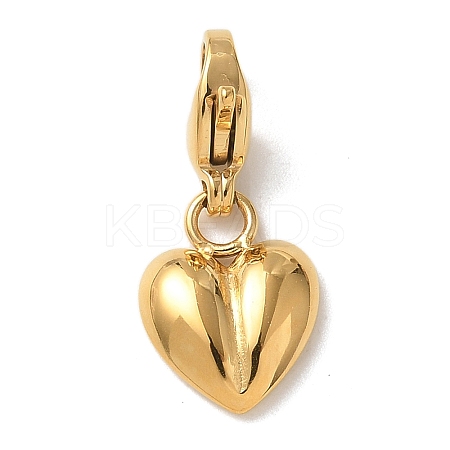 Heart 304 Stainless Steel Pendant Decorations STAS-G352-10G-1