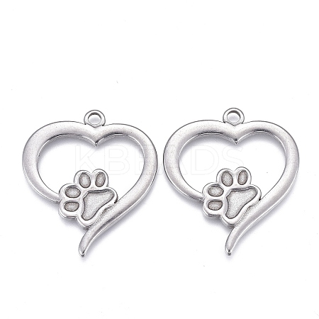 304 Stainless Steel Pendant Cabochon Settings For Enamel LS-STAS-F249-46P-1