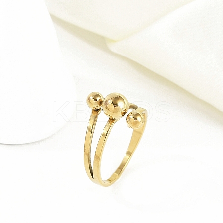 Ion Plating(IP) 304 Stainless Steel Finger Ring RJEW-A052-02A-G-1