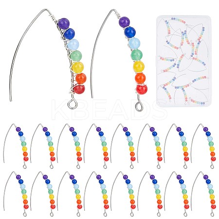 CREATCABIN 10Pairs Chakra Jewelry EJEW-CN0001-01-1