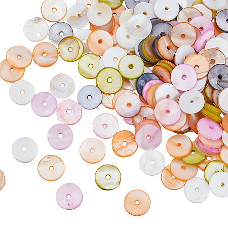 HOBBIESAY 300Pcs Dyed Natural Shell Beads SHEL-HY0001-01-1