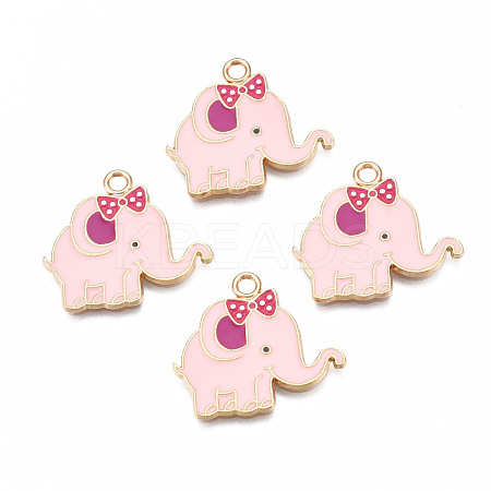 Rack Plating Alloy Enamel Pendants ENAM-T011-154A-1