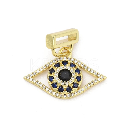 Brass Micro Pave Cubic Zirconia Slide Charms KK-D317-135G-1