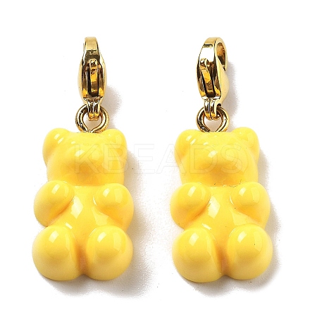 Bear Resin Pendant Decorations STAS-M092-01G-02-1