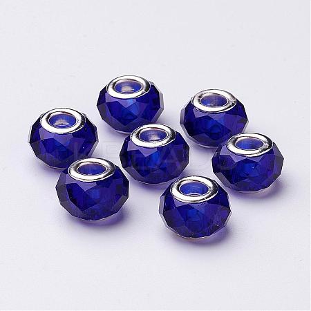 Handmade Glass European Beads GPDL25Y-25-1