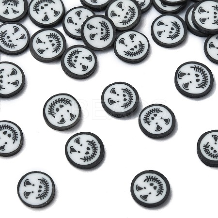 Halloween Theme Handmade Polymer Clay Cabochons CLAY-M005-15-1