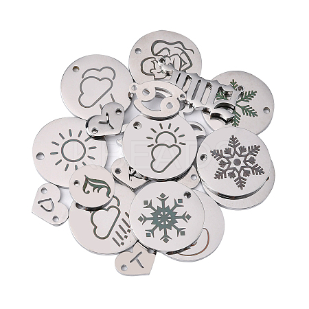 304 Stainless Steel Pendants STAS-CJ0002-15-1