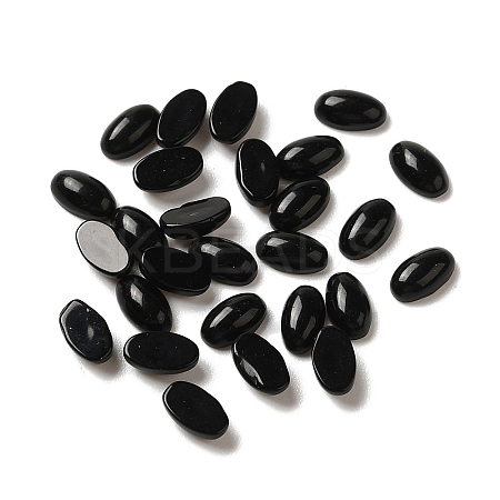 Synthetic Black Stone Cabochons G-F772-01A-09-1