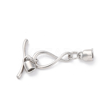 Brass Toggle Clasps KK-Z084-13P-1