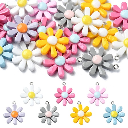 20Pcs Opaque Resin Pendants RESI-YW0001-62-1