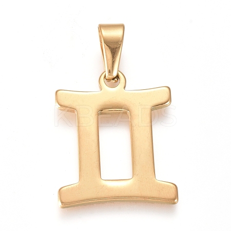 304 Stainless Steel Pendants STAS-L210-06K-G-01-1