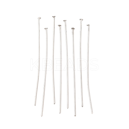 Tarnish Resistant Jewelry Tools and Equipment Decorative Stainless Steel Flat Head Pins X-STAS-E023-0.6x40mm-1